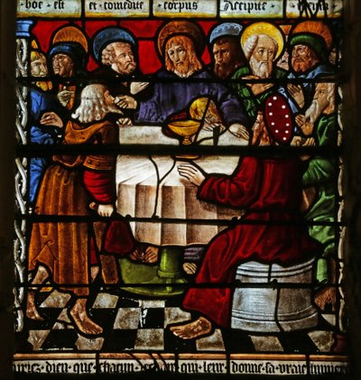 Window depicting The Last Supper by French School